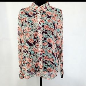 BCBGeneration Floral Blouse sz Medium